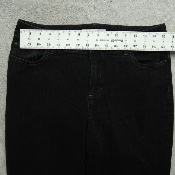 Chico's Platinum Jeans Women's 1.5R US-10 Black Mid-Rise Slim Leg 29.5" Inseam - Picture 15 of 16